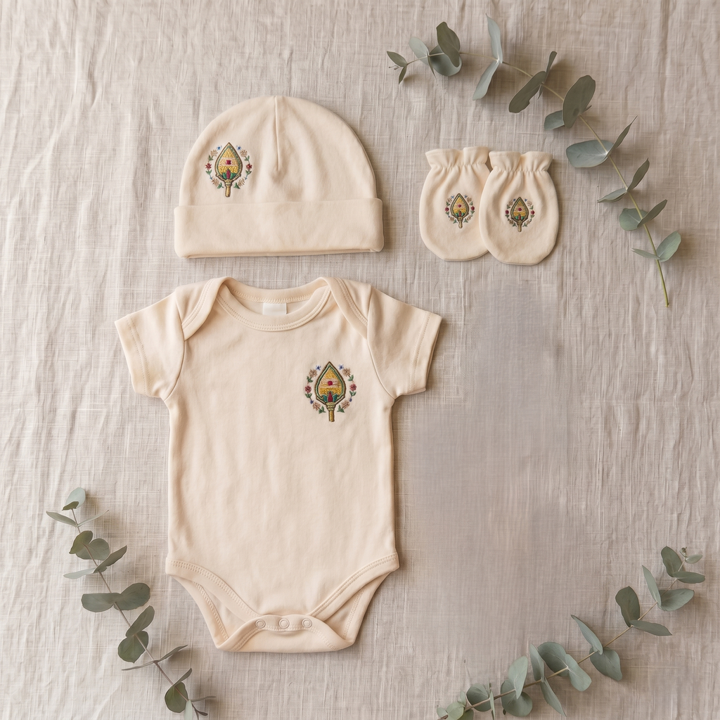 Divine Krishna Gift Set — Peacock Feather Newborn Set